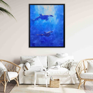 Blue Orcas - Luxury Wall Art