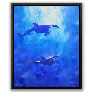 Blue Orcas - Luxury Wall Art