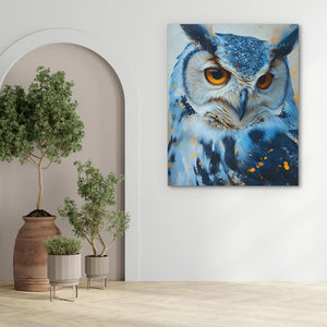 Blue Owl - Luxury Wall Art