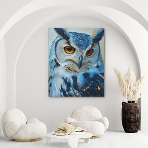 Blue Owl - Luxury Wall Art