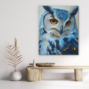 Blue Owl - Luxury Wall Art