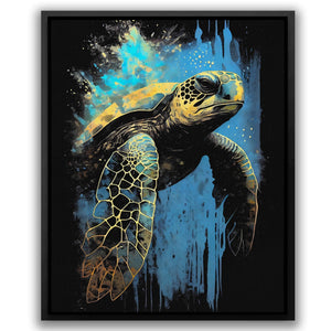 Blue Sea Turtle - Luxury Wall Art