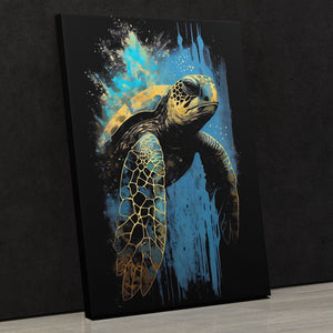 Blue Sea Turtle - Luxury Wall Art