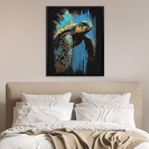 Blue Sea Turtle - Luxury Wall Art