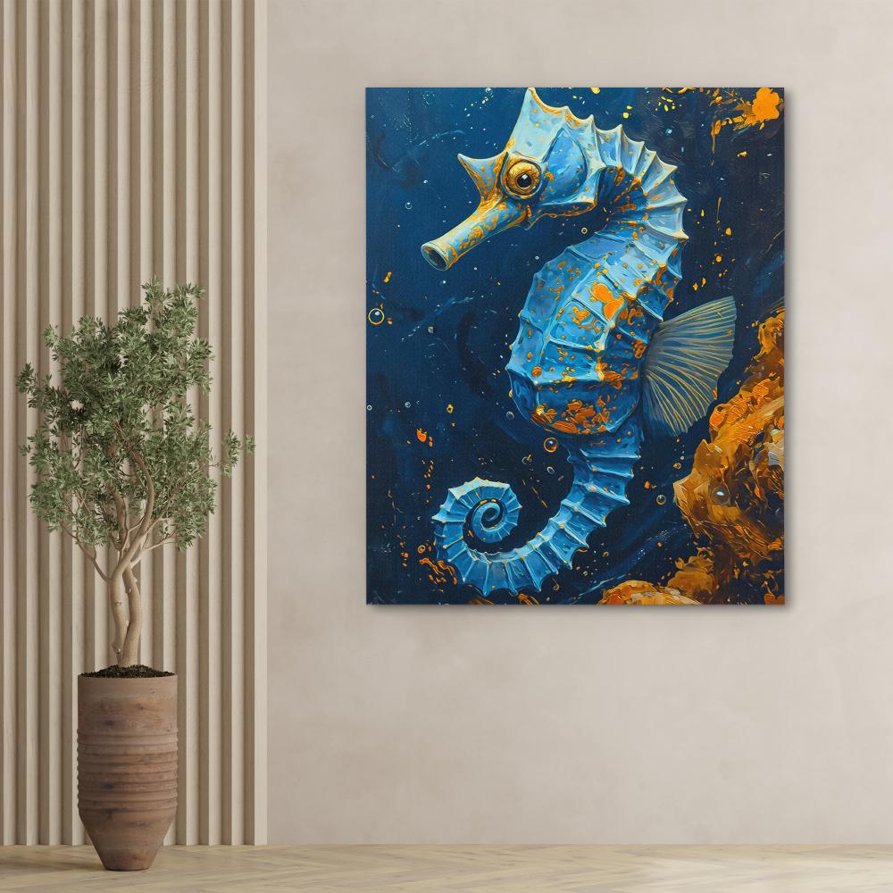 Blue Seahorse - Luxury Wall Art