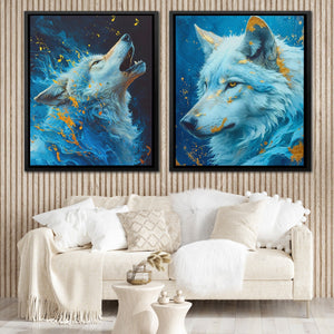 Blue Spirit Wolves - Luxury Wall Art