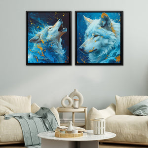 Blue Spirit Wolves - Luxury Wall Art