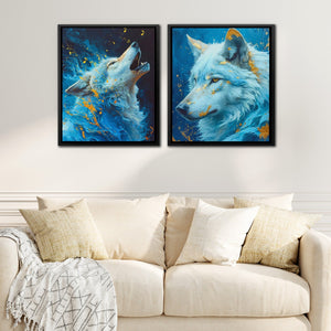 Blue Spirit Wolves - Luxury Wall Art