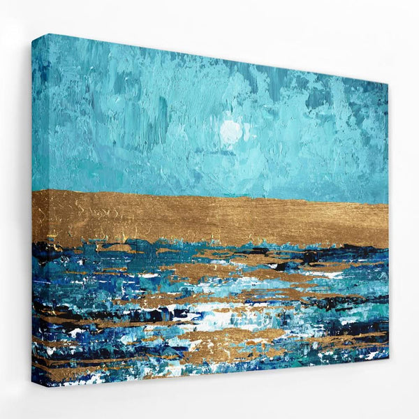 Blue Sunset on a Beach Wall Art