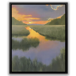 Blue - Violet and Orange Sunset - Luxury Wall Art