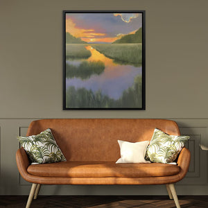 Blue - Violet and Orange Sunset - Luxury Wall Art