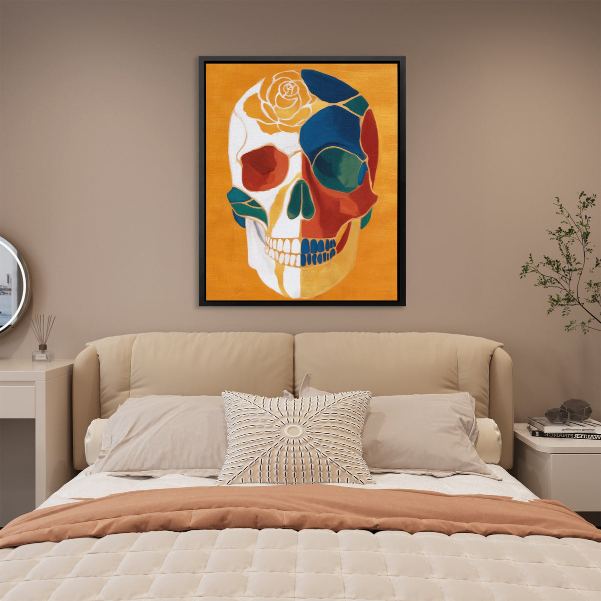 Bone Rose Celebration - Luxury Wall Art
