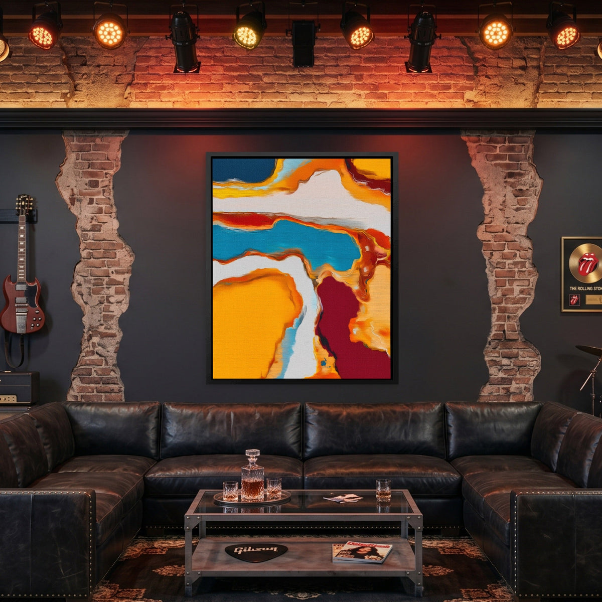 Bones Terracotta Doodle - Luxury Wall Art