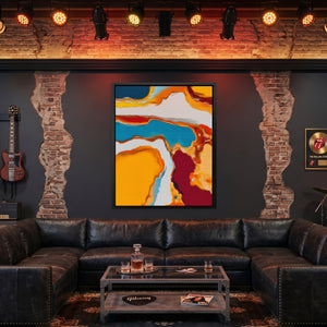 Bones Terracotta Doodle - Luxury Wall Art