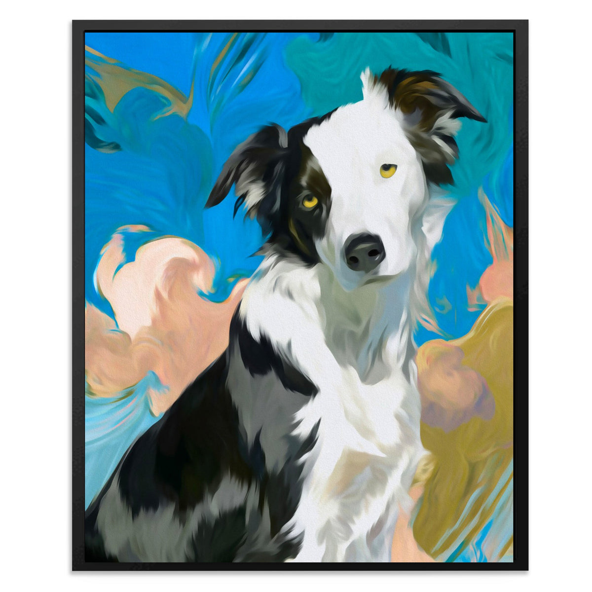 Border Collie Whirlwind - Luxury Wall Art