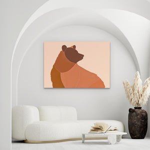 Bored Brown Bear - Luxury Wall Art