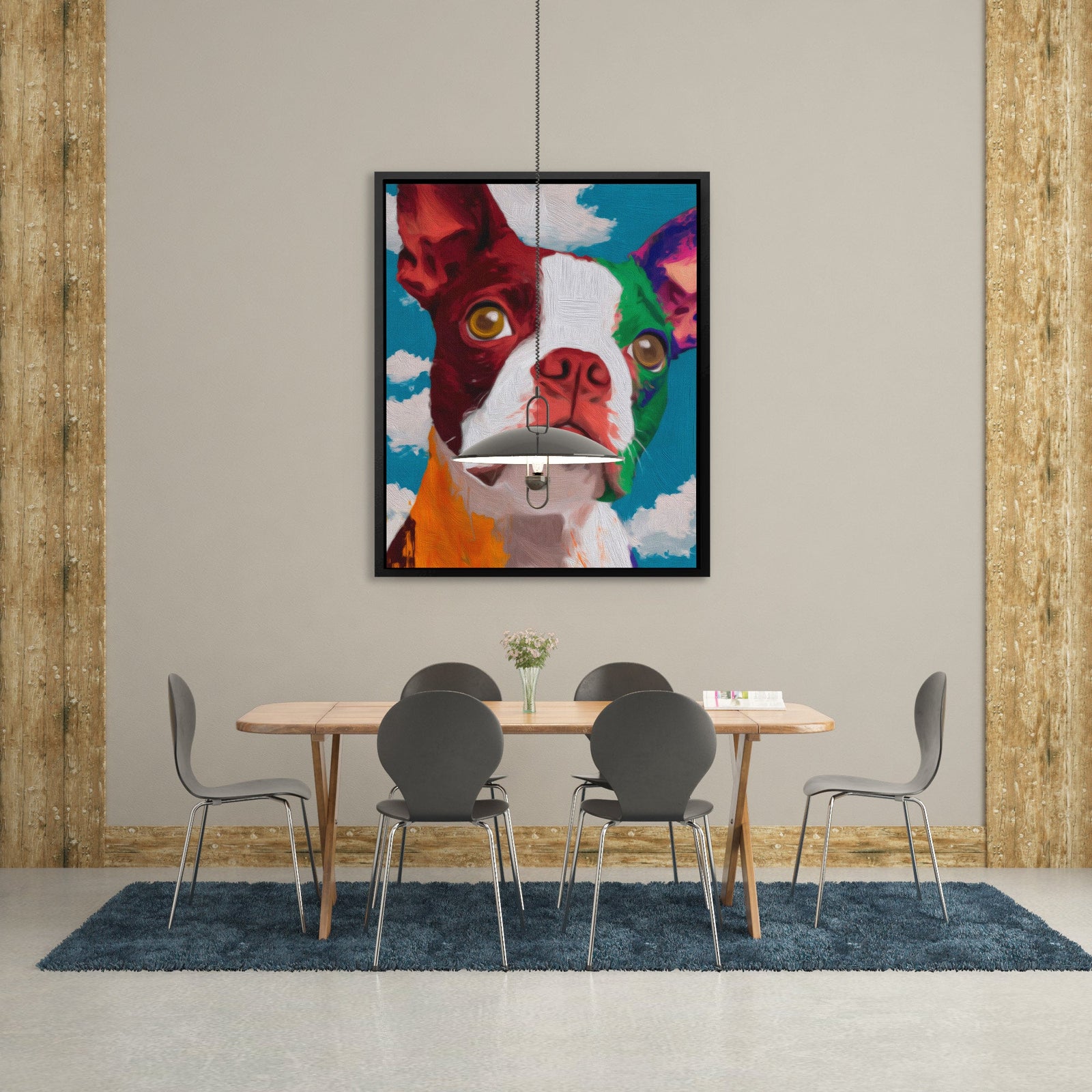 Boston Terrier Kaleidoscope - Luxury Wall Art