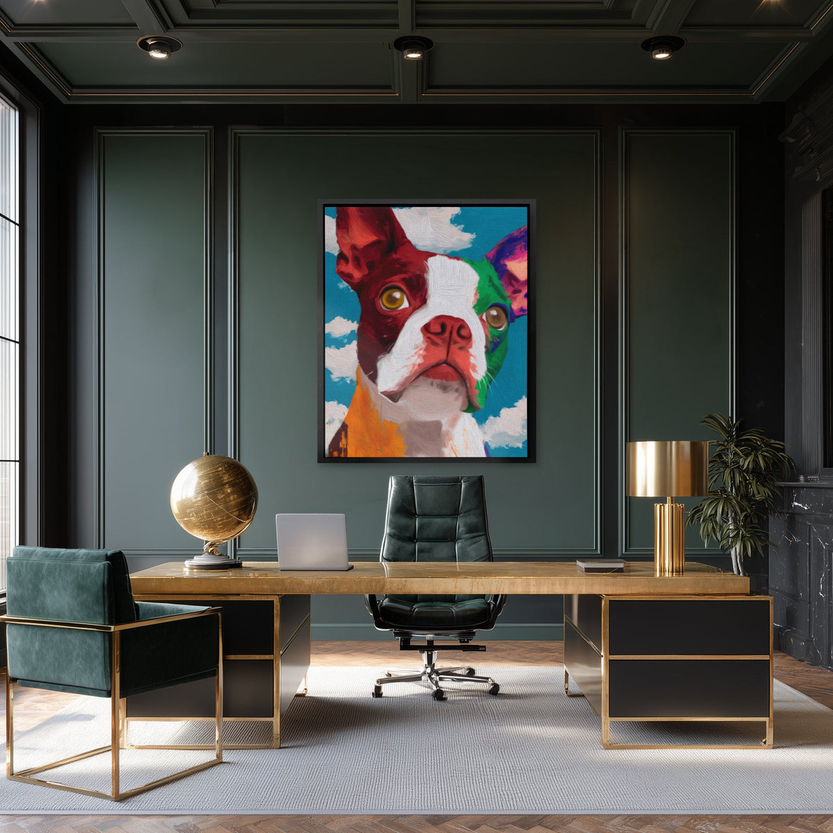 Boston Terrier Kaleidoscope - Luxury Wall Art