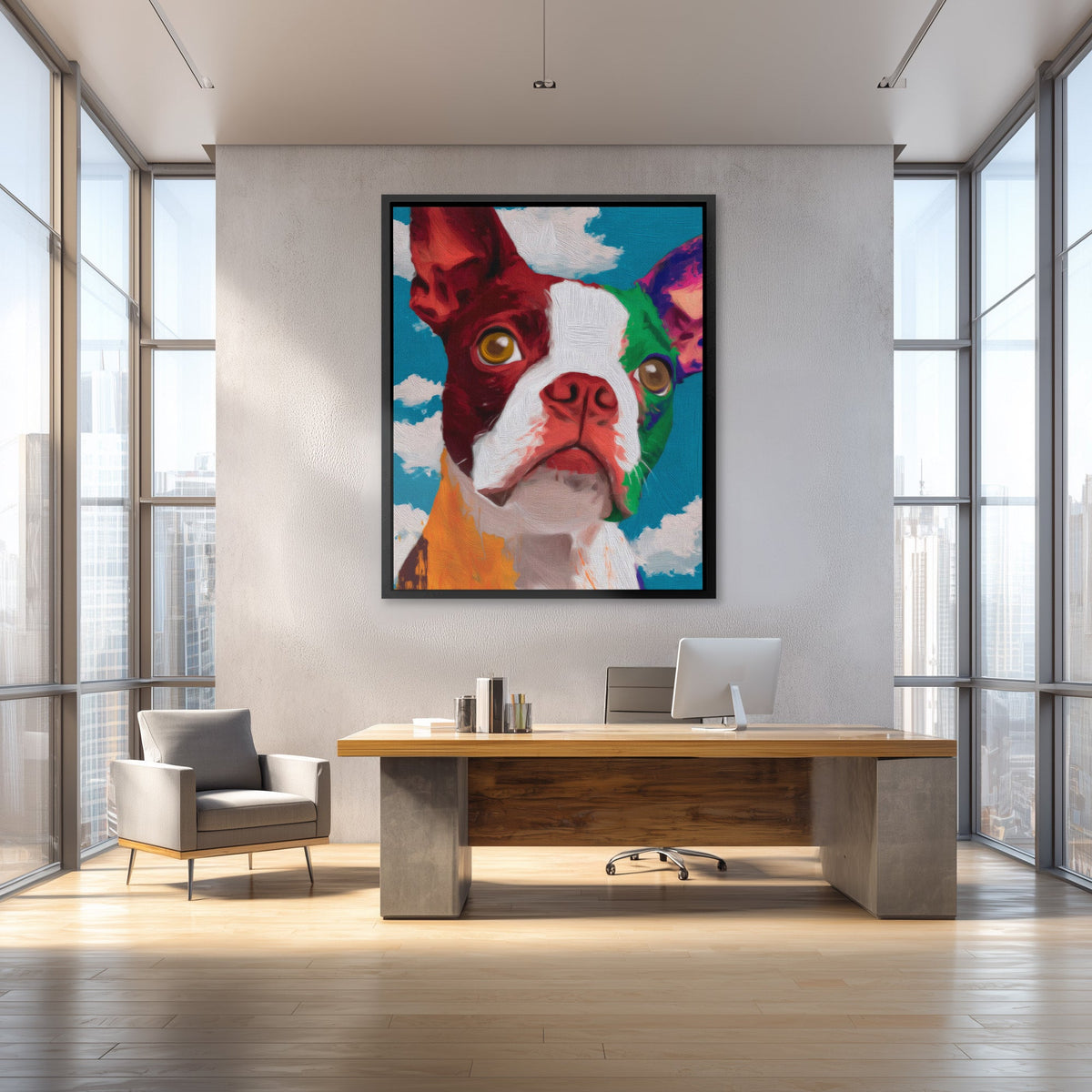 Boston Terrier Kaleidoscope - Luxury Wall Art