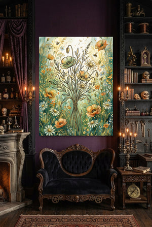 Bouquet Golden Meadow — bouquet golden meadow p indoor room with furniture 1port flush print