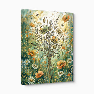 Bouquet Golden Meadow — bouquet golden meadow angled flush print