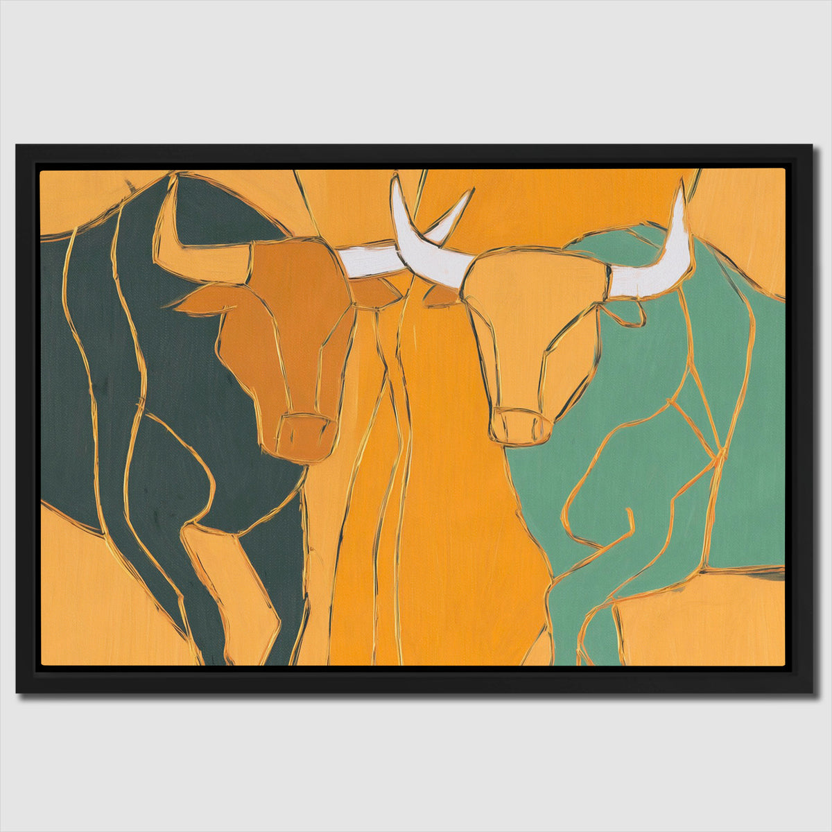 Bovine Celebration Trio - Luxury Wall Art