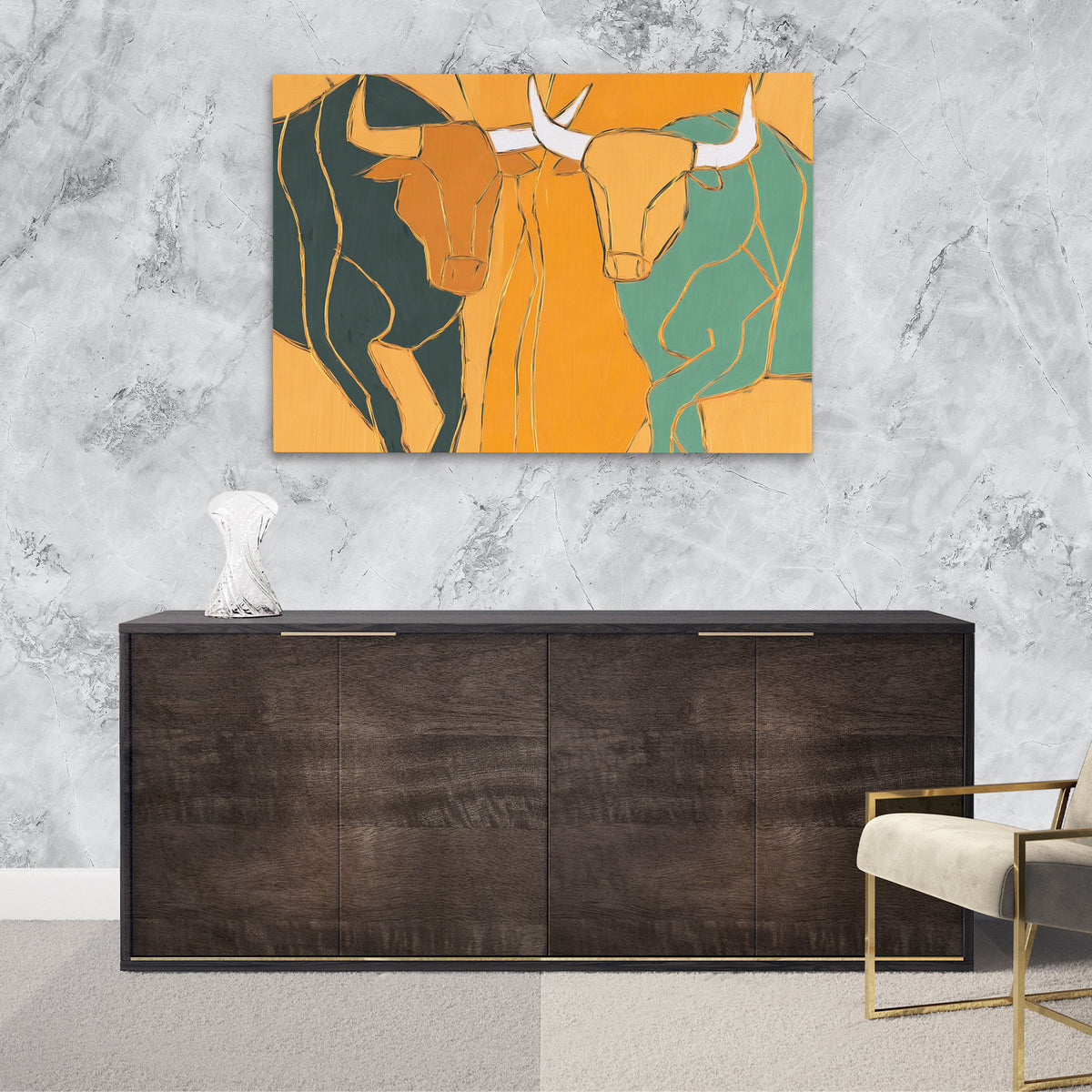Bovine Celebration Trio - Luxury Wall Art