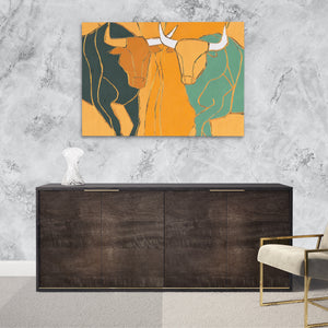 Bovine Celebration Trio - Luxury Wall Art