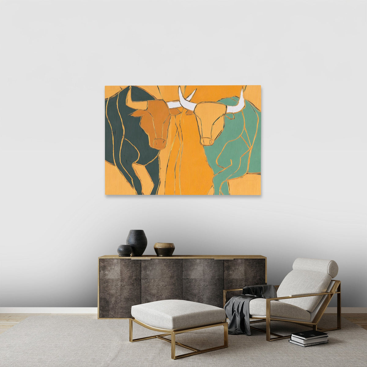 Bovine Celebration Trio - Luxury Wall Art