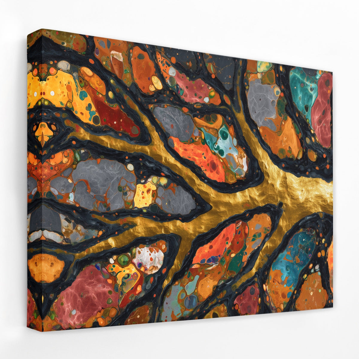 Branches Aged Splatter - Luxury Wall Art