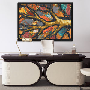 Branches Aged Splatter - Luxury Wall Art