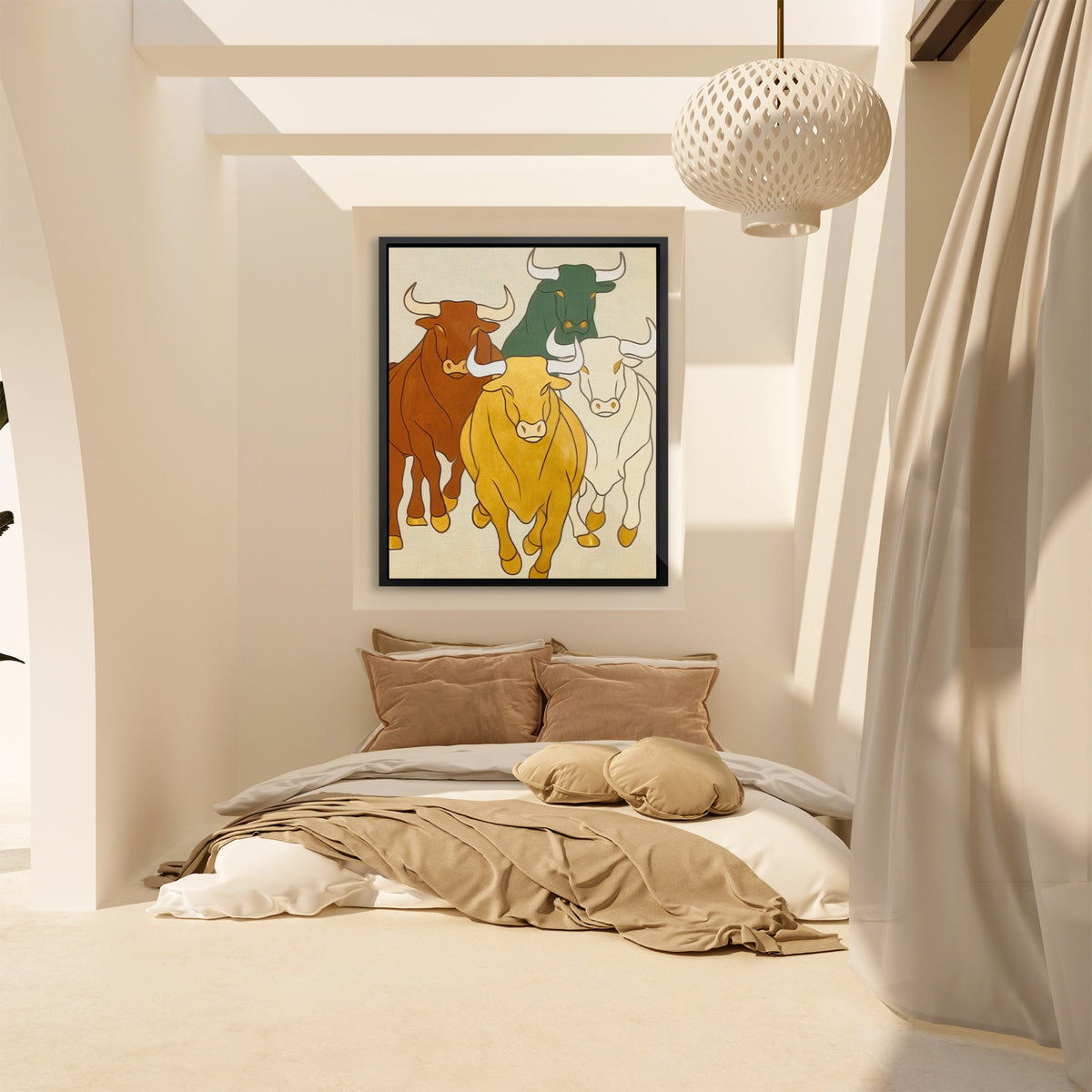 Brazen Bulls Striding — Brazen Bulls Striding Bali Bedroom 36