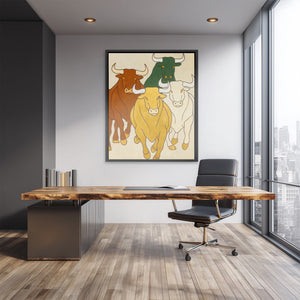 Brazen Bulls Striding — Brazen Bulls Striding Lux Empty Office 204