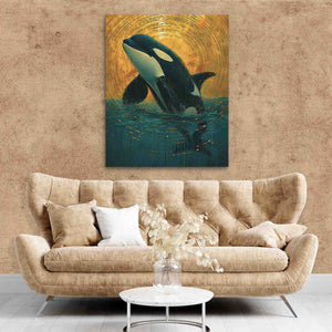 Breaching Orca - Luxury Wall Art