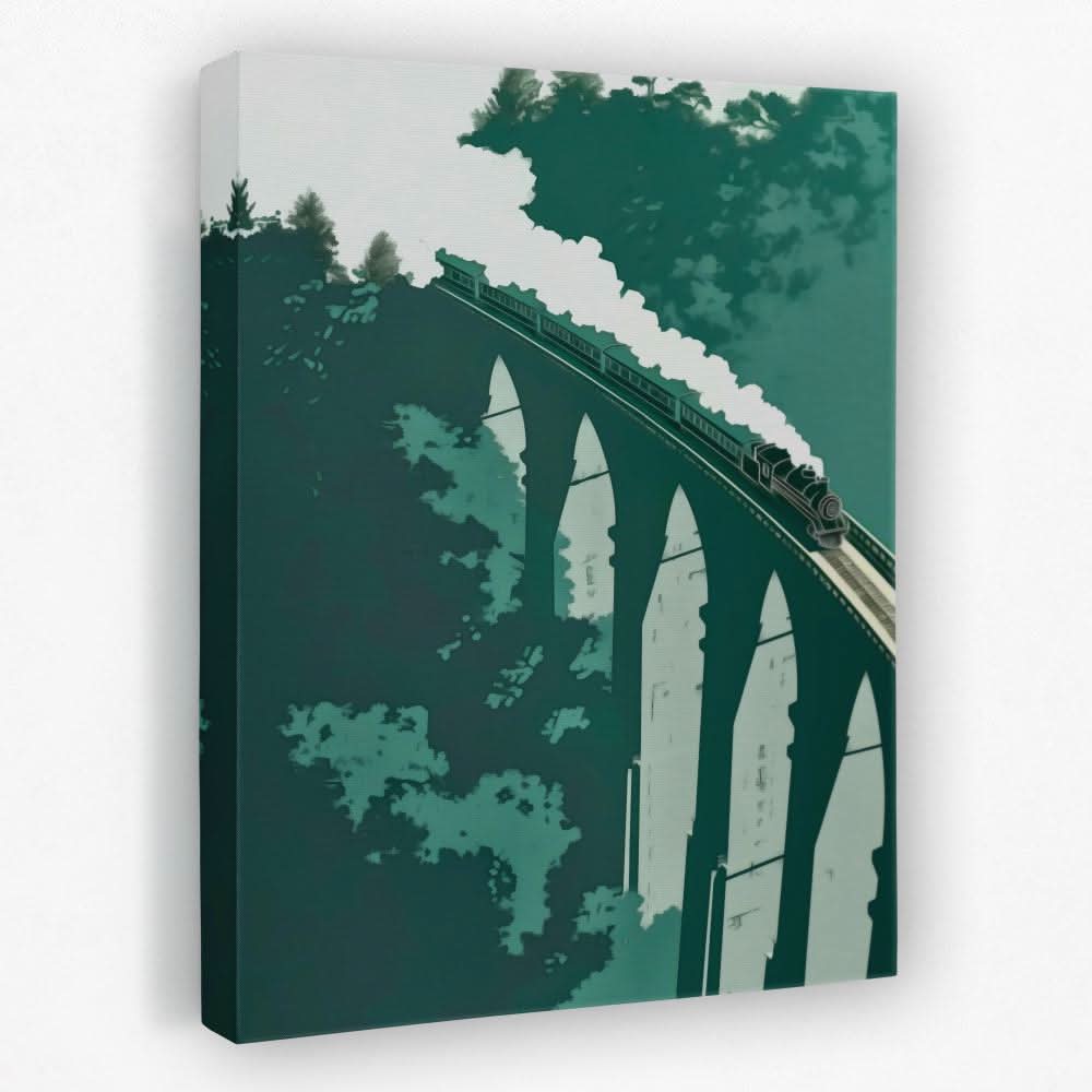 Bridge to Nowhere - Locomotive Canvas Wall Art