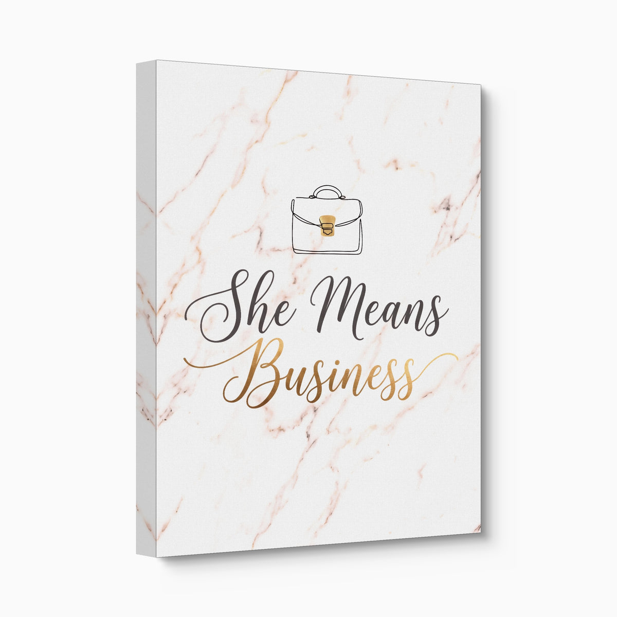 Briefcase Gold Marble — briefcase gold marble angled flush print