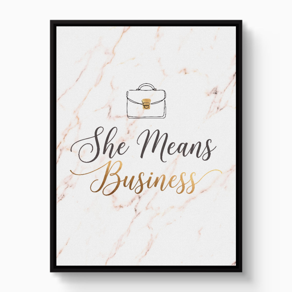 Briefcase Gold Marble — briefcase gold marble white studio framed black