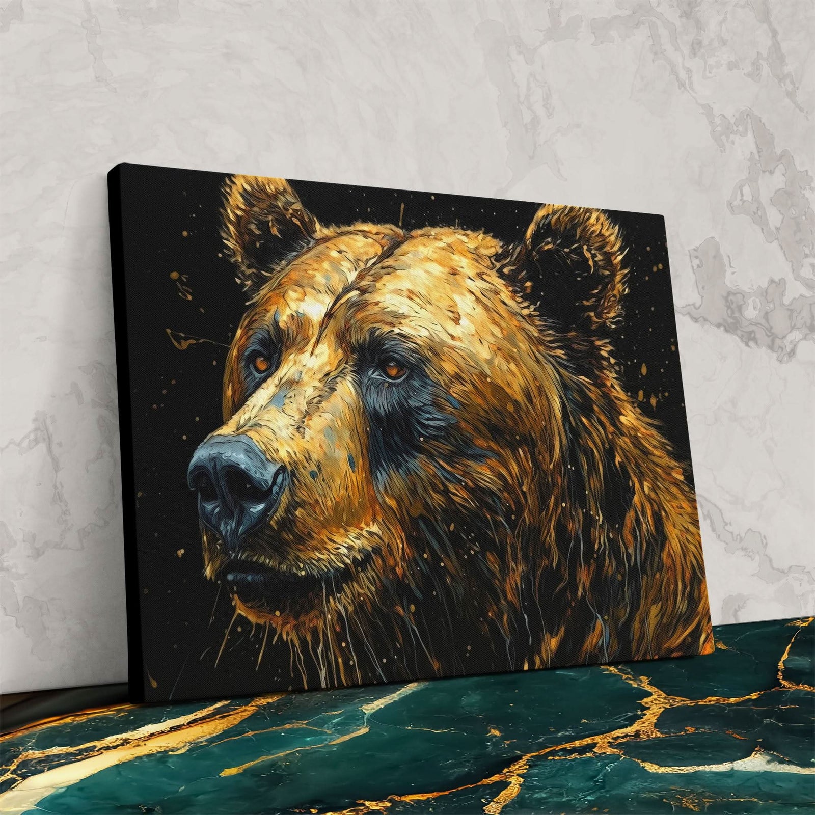 Brilliant Bear - Animals Canvas Wall Art