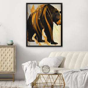 Broken Gold Bear - Luxury Wall Art