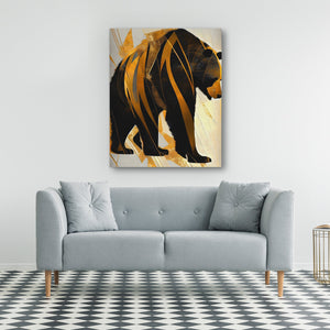 Broken Gold Bear - Luxury Wall Art