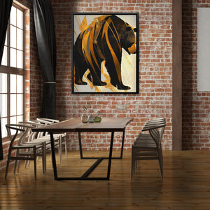 Broken Gold Bear - Luxury Wall Art