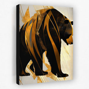 Broken Gold Bear - Luxury Wall Art