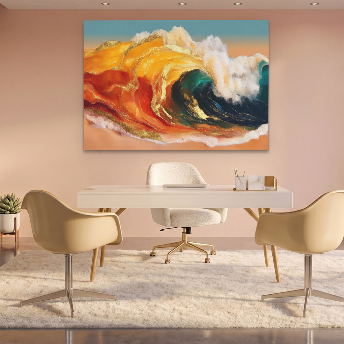 Bronze Ocean Surge — Bronze Ocean Surge Pink Office Land 199