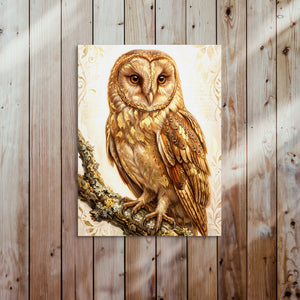 Bronze Owl — bronze owl sq bed 2 wood panel 1port flush print