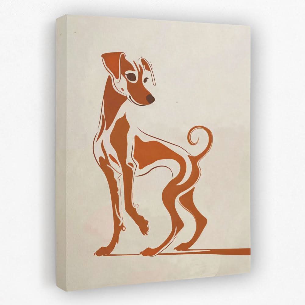 Brown Hound - Animals Canvas Wall Art