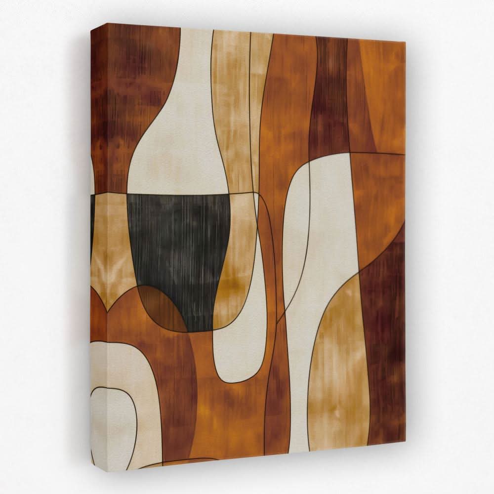 Brown Minimalist Abstract 5-Piece Set - Luxury Wall Art