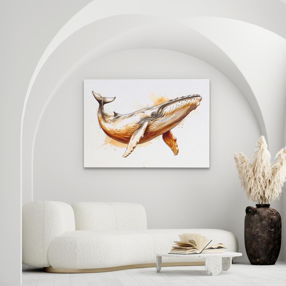 Brown Whale - Luxury Wall Art