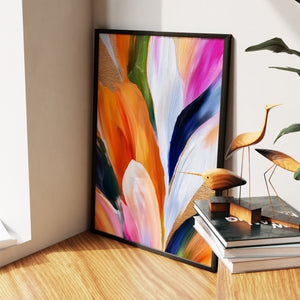 Brushstroke Feather Cascade - Luxury Wall Art