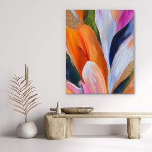 Brushstroke Feather Cascade - Luxury Wall Art