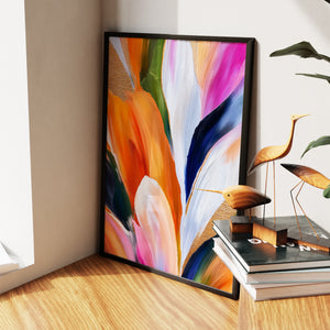 Brushstroke Feather Cascade — Brushstroke Feather Cascade New   Living Room Wall Apartment Zoom 153